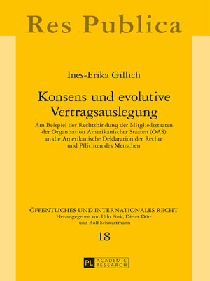 cover image of Konsens und evolutive Vertragsauslegung